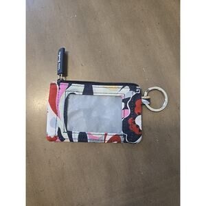 Vera Bradley Mod Paisley Zip ID Case Keyring Wallet